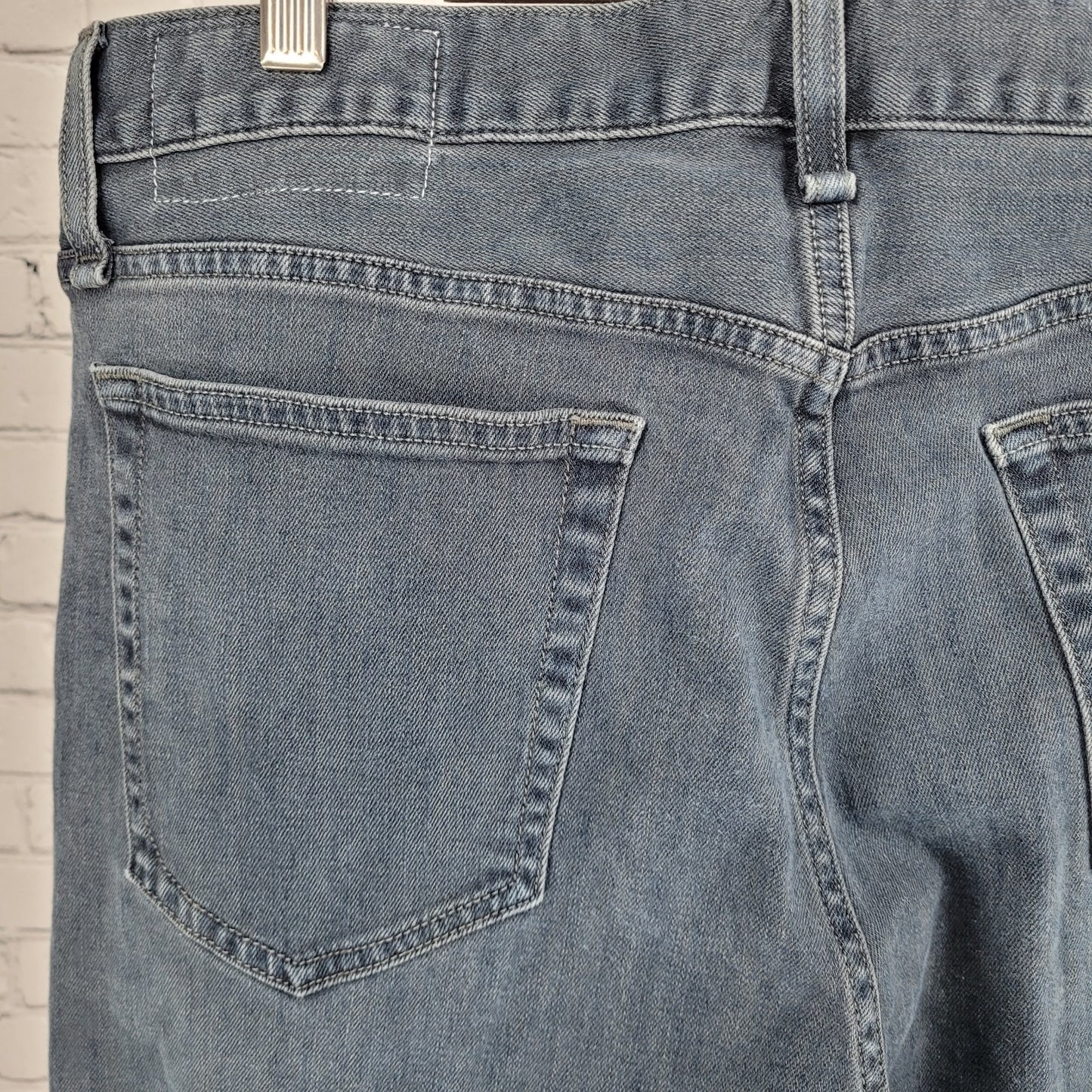 Rag & Bone Grey Blue Denim Fit 2 Slim Straight Stretch Jeans Size 33 (33x29)