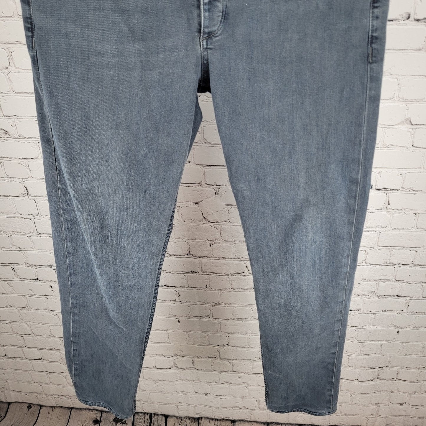 Rag & Bone Grey Blue Denim Fit 2 Slim Straight Stretch Jeans Size 33 (33x29)