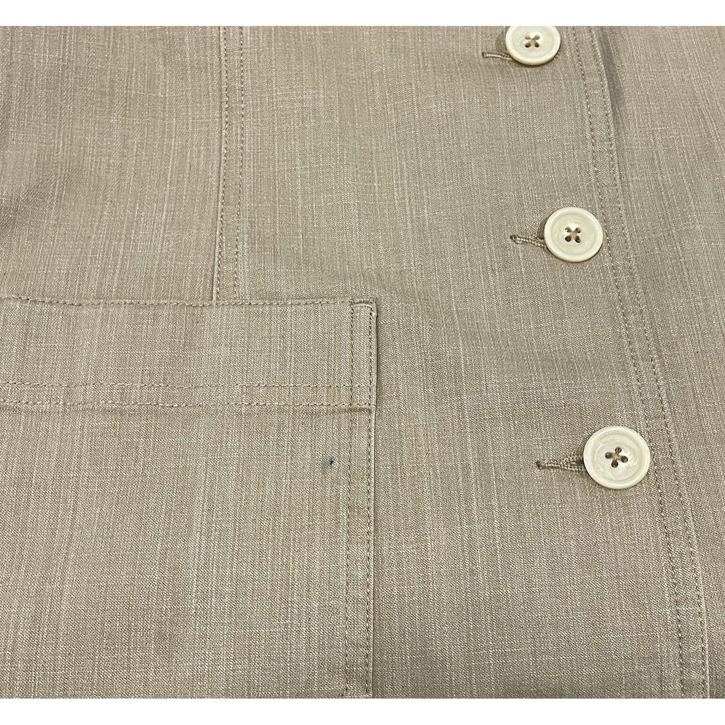 Ann Taylor Tan 2 Piece Blazer Set Lightweight Stretch Pant Jacket Size 6 (28x30)