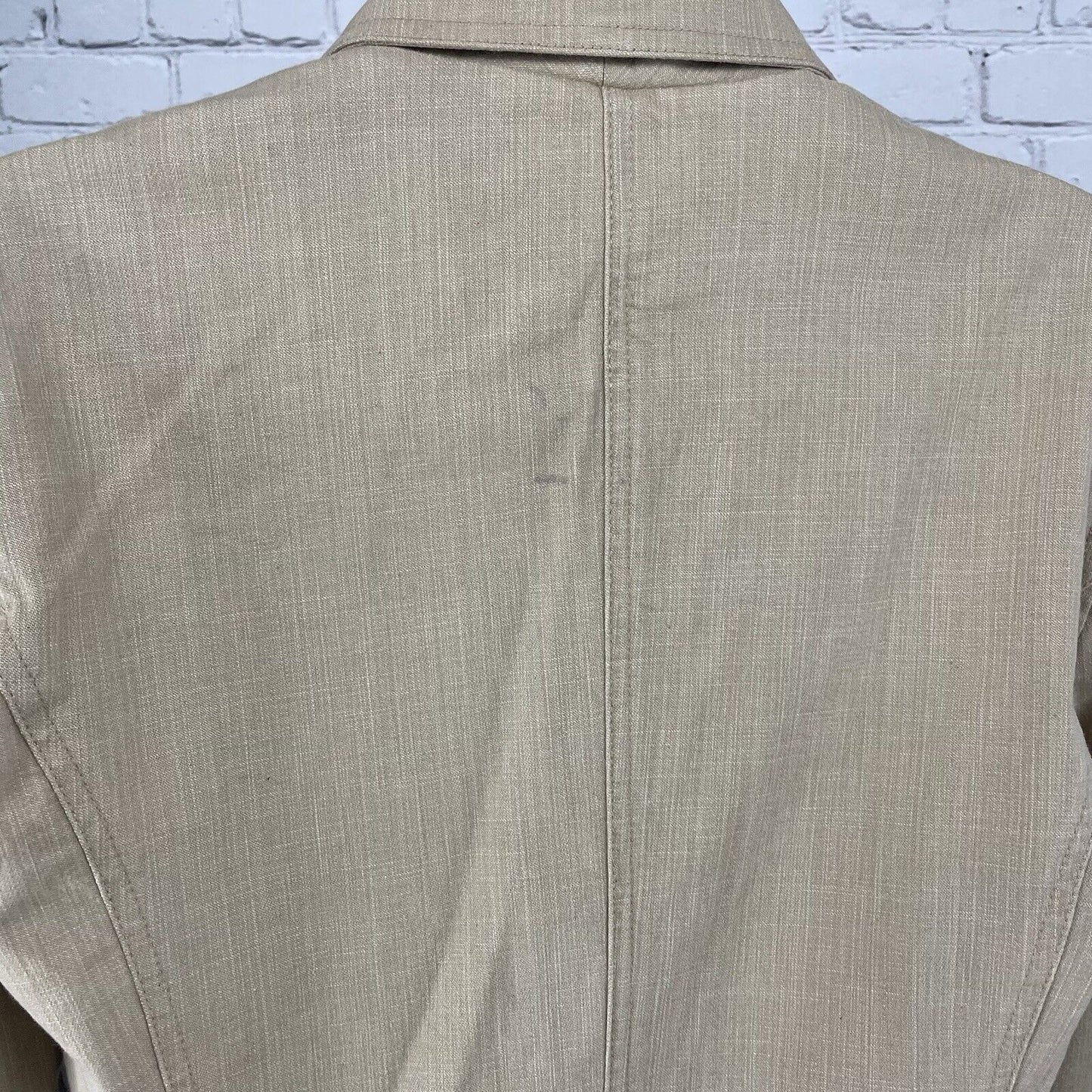 Ann Taylor Tan 2 Piece Blazer Set Lightweight Stretch Pant Jacket Size 6 (28x30)