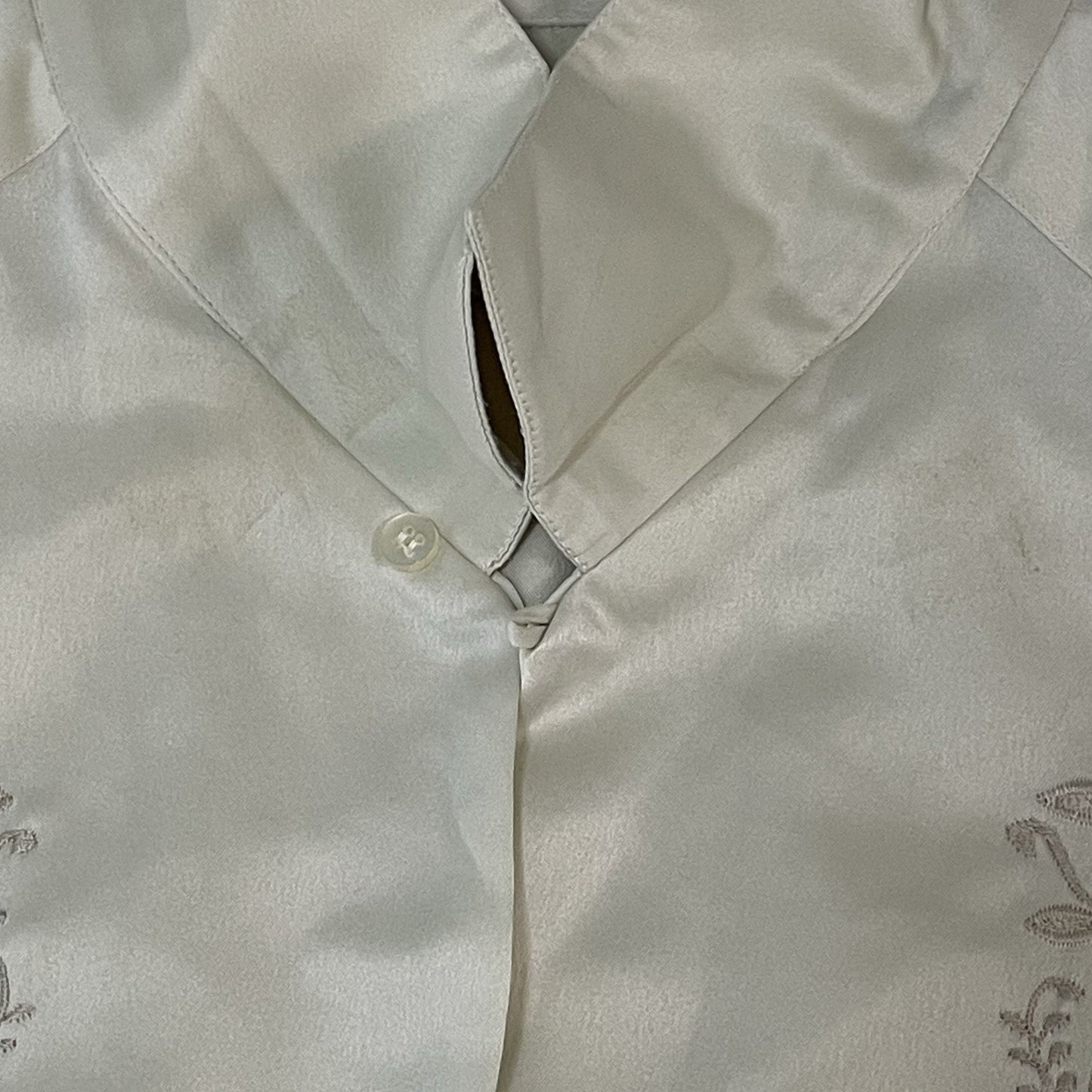 Campos Copacabana Ivory Embroidered Long Sleeve Button Up Guayabera Size 50