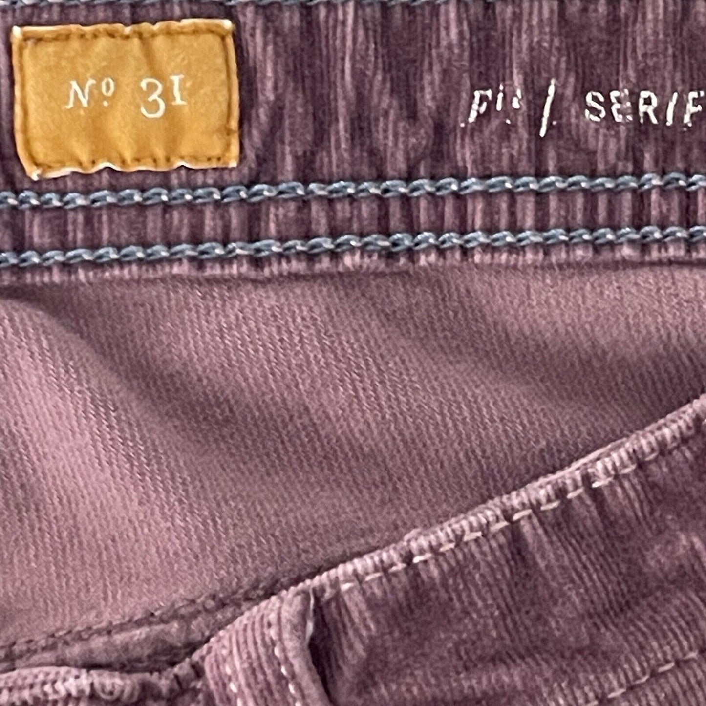 Pilcro Anthropologie Purple Corduroy Velvet Skinny Stretch Pants Size 31 (31x29)