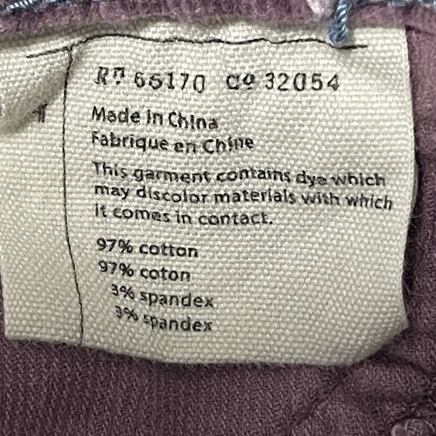 Pilcro Anthropologie Purple Corduroy Velvet Skinny Stretch Pants Size 31 (31x29)