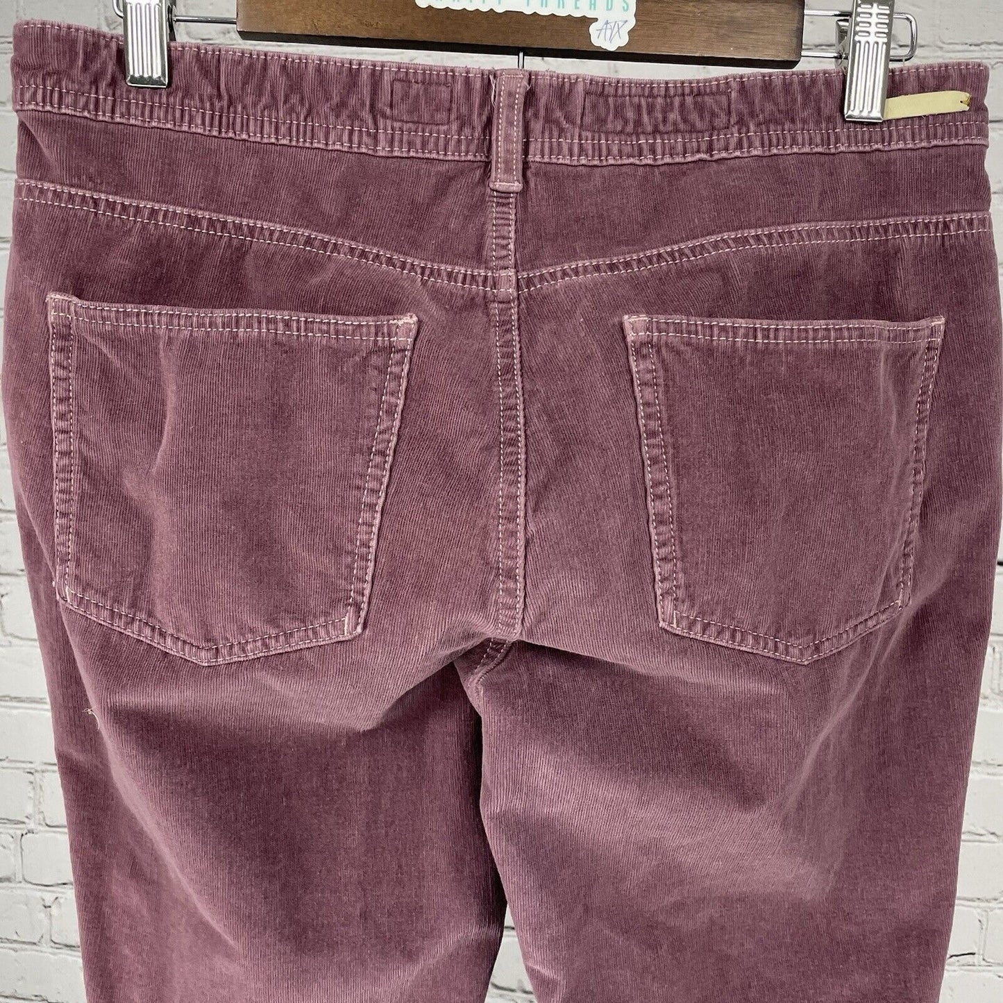 Pilcro Anthropologie Purple Corduroy Velvet Skinny Stretch Pants Size 31 (31x29)