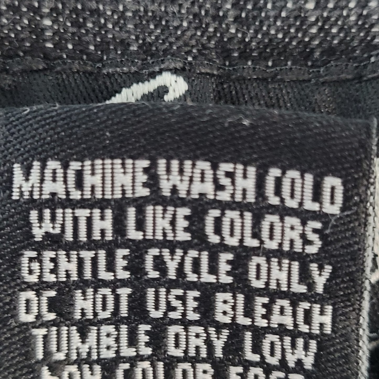 Ubug Black Denim 100% Cotton White Stitching Relaxed Jeans Y2K 44x33 (42x33)