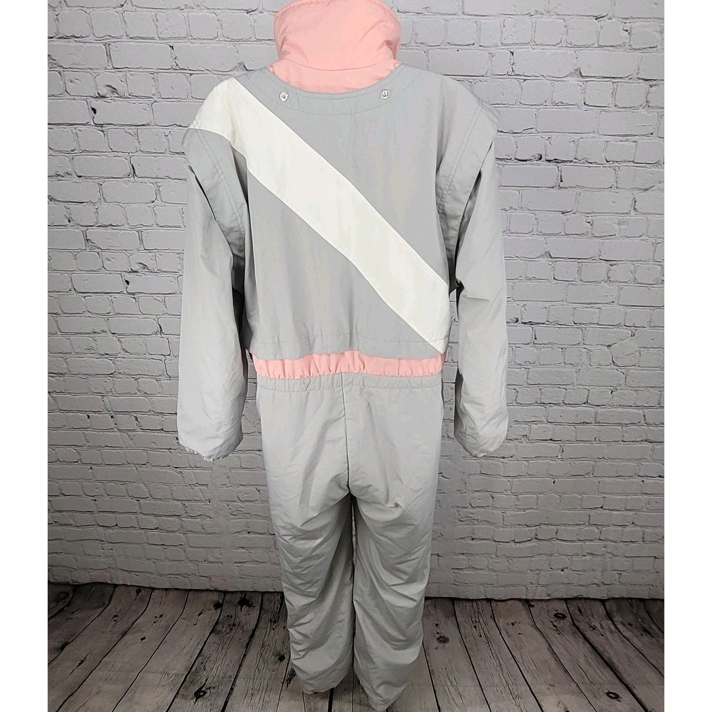Obermeyer Grey Pastel Sphere Thinsulate Gore-Tex Retro 90’s Ski Snowsuit Size 12