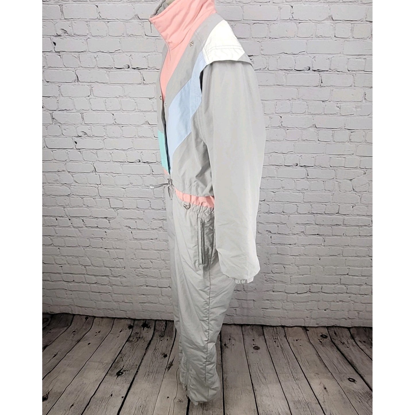 Obermeyer Grey Pastel Sphere Thinsulate Gore-Tex Retro 90’s Ski Snowsuit Size 12