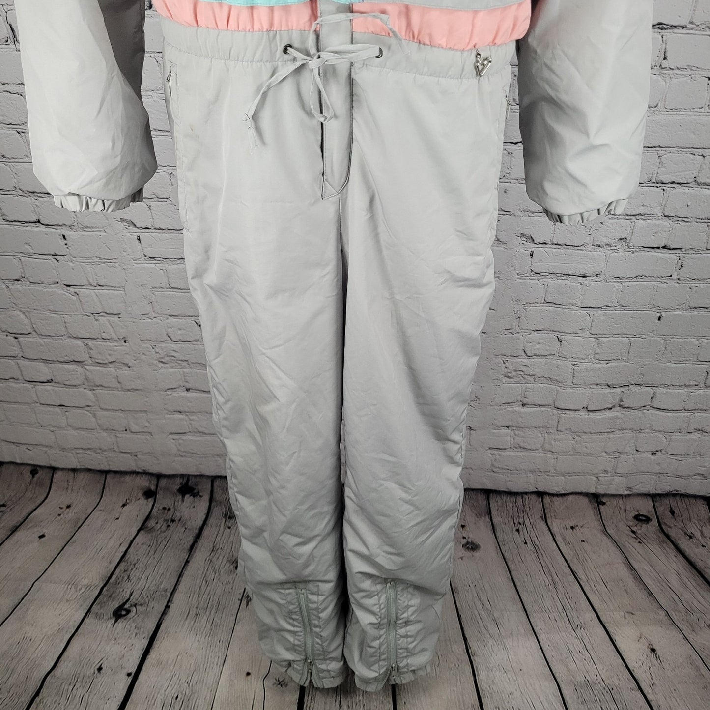 Obermeyer Grey Pastel Sphere Thinsulate Gore-Tex Retro 90’s Ski Snowsuit Size 12