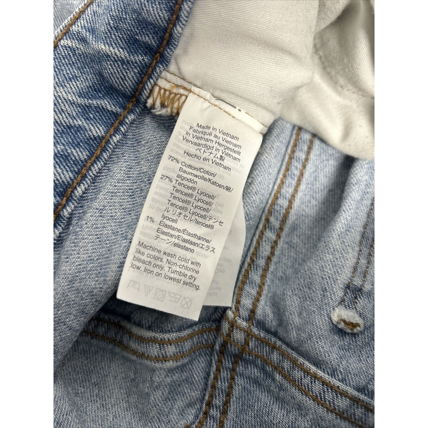 Madewell Light Wash Denim Distressed High Rise Shorts Women’s (27 x 3.5)