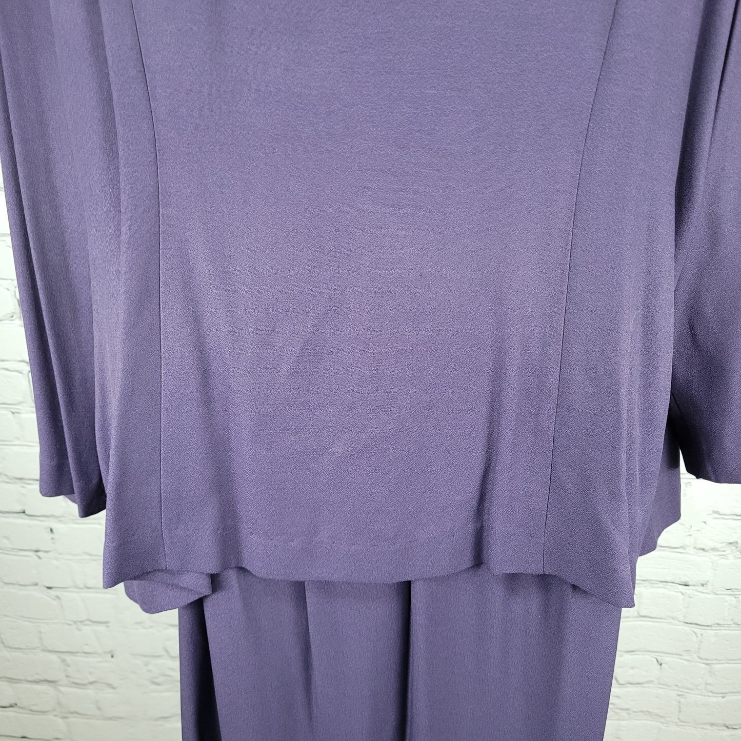 VTG R&M Richards Purple Skirt Suit Outfit 2 Piece Set USA Made Size 22W