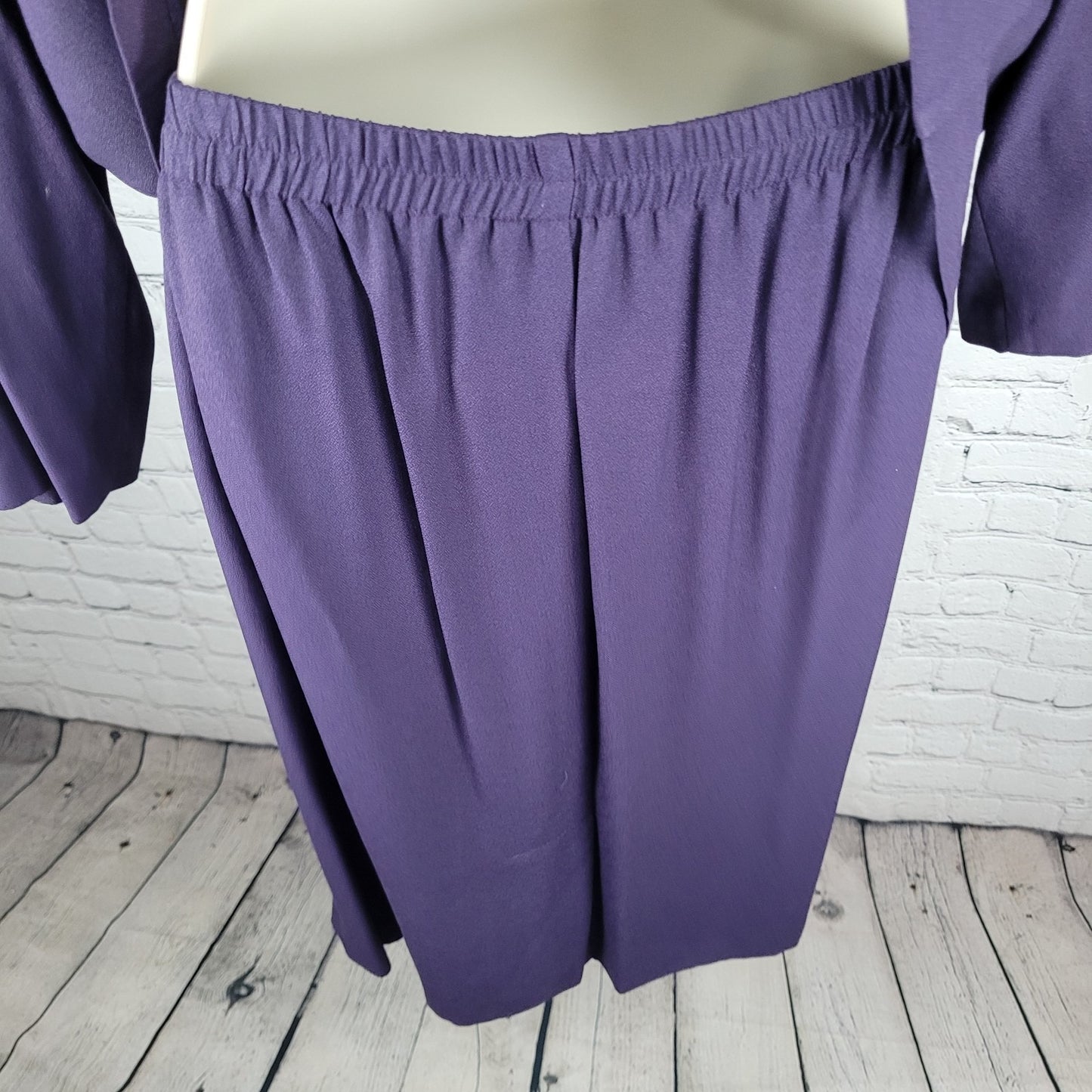 VTG R&M Richards Purple Skirt Suit Outfit 2 Piece Set USA Made Size 22W