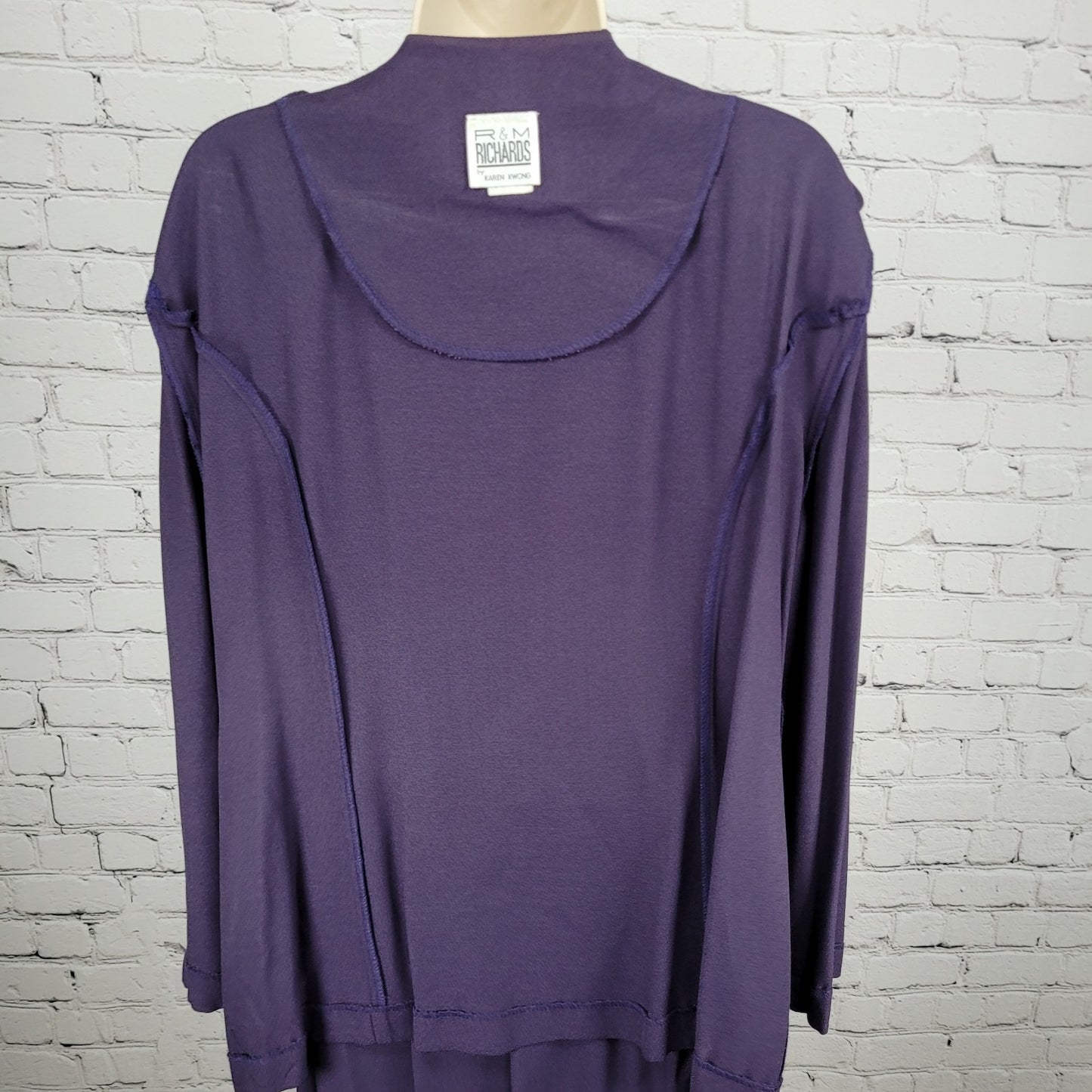 VTG R&M Richards Purple Skirt Suit Outfit 2 Piece Set USA Made Size 22W