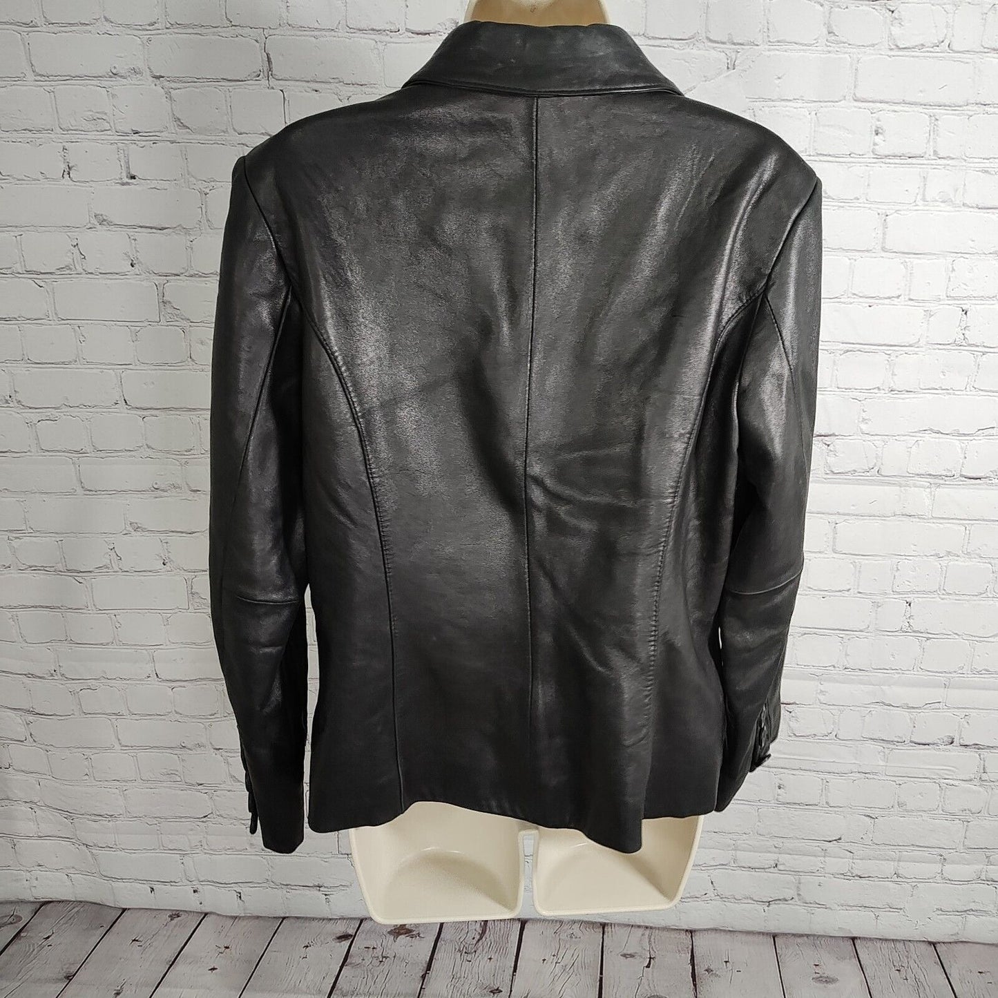 Preston & York Genuine Lamb Skin Lined Biker Style Short Jacket Women's Size M