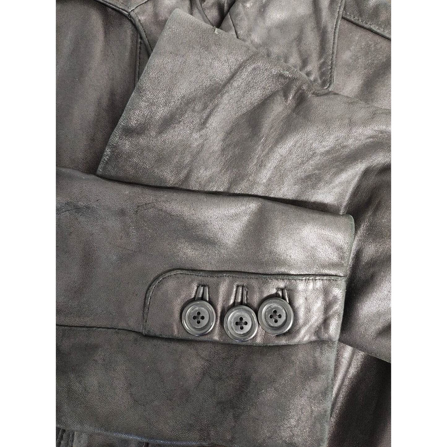 Preston & York Genuine Lamb Skin Lined Biker Style Short Jacket Women's Size M
