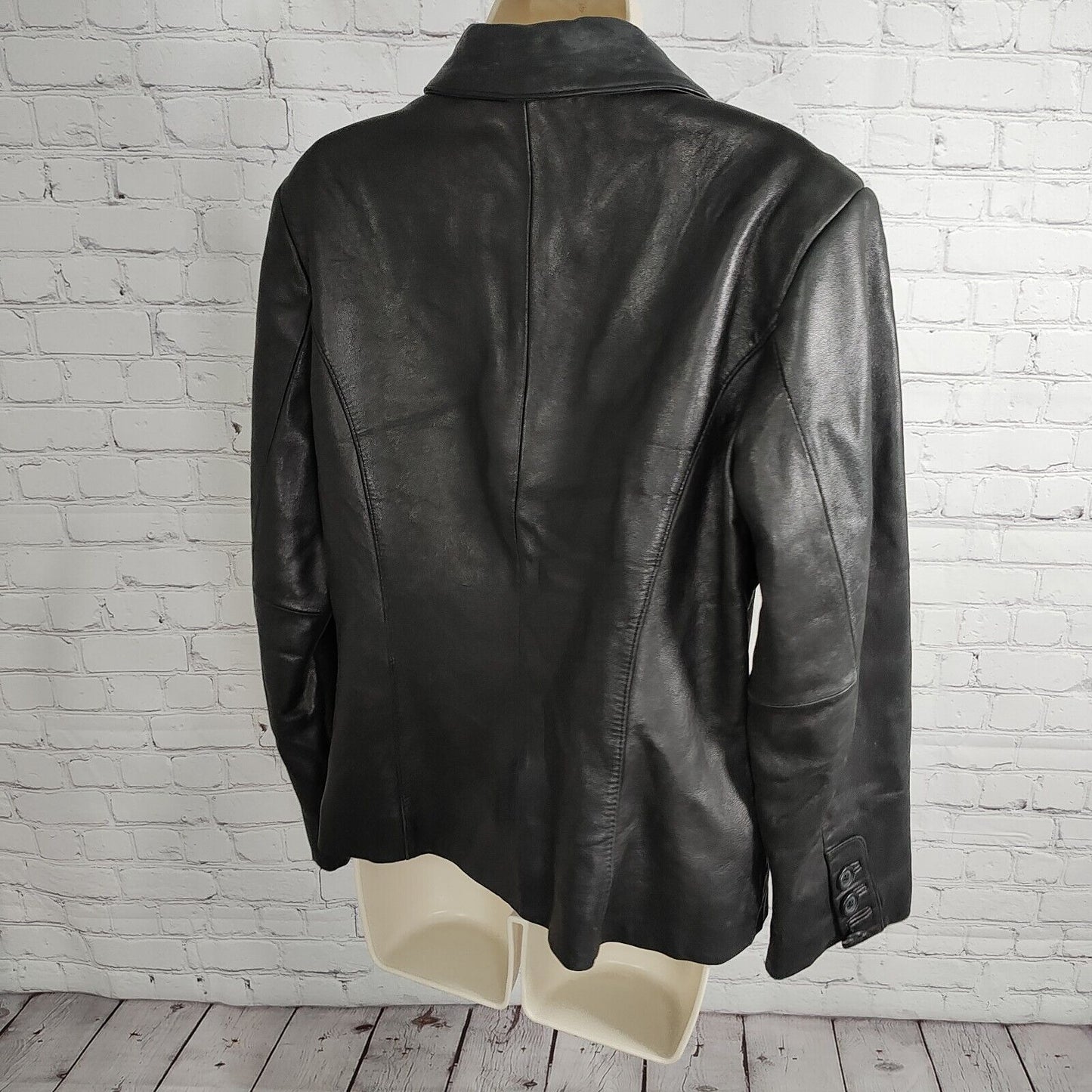 Preston & York Genuine Lamb Skin Lined Biker Style Short Jacket Women's Size M