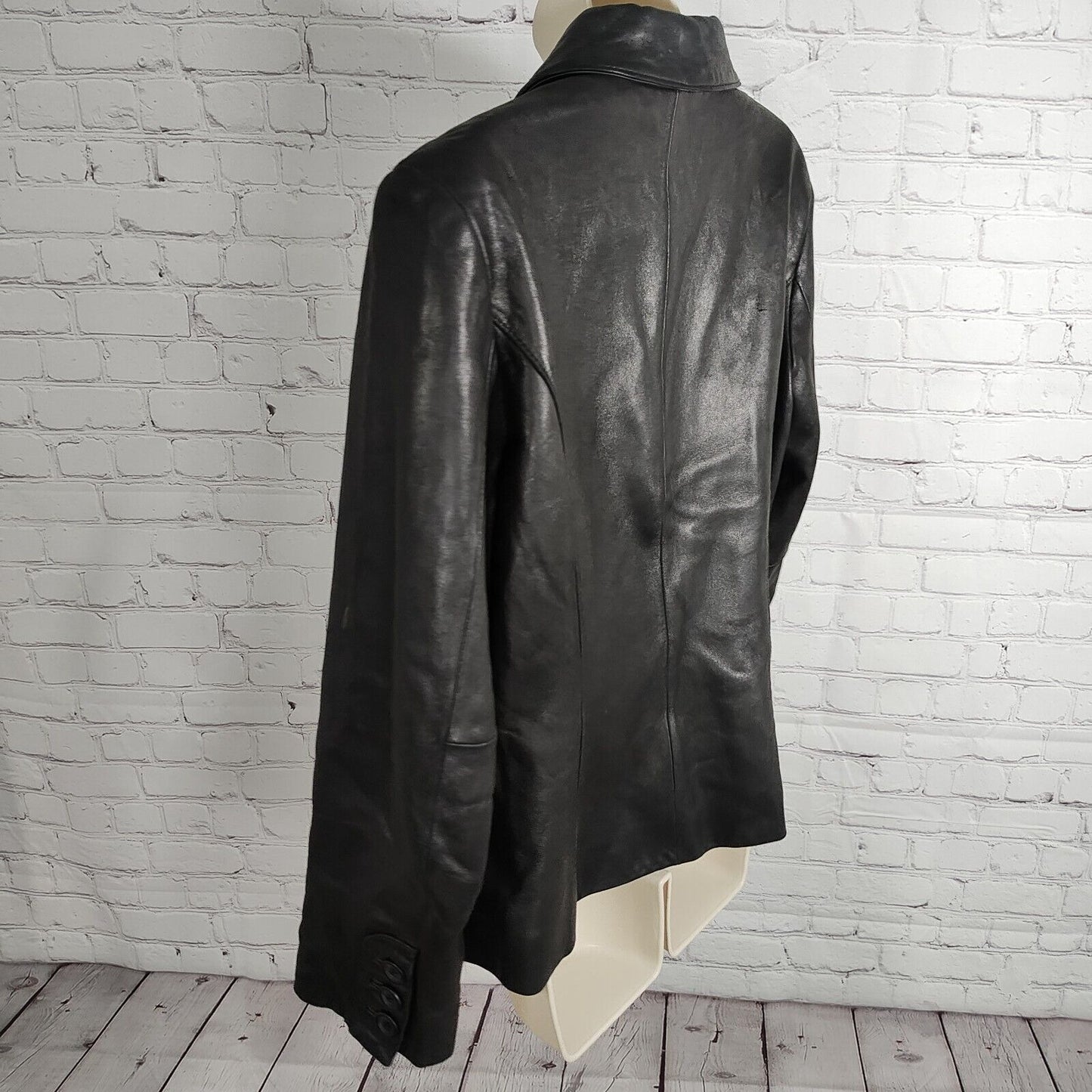 Preston & York Genuine Lamb Skin Lined Biker Style Short Jacket Women's Size M