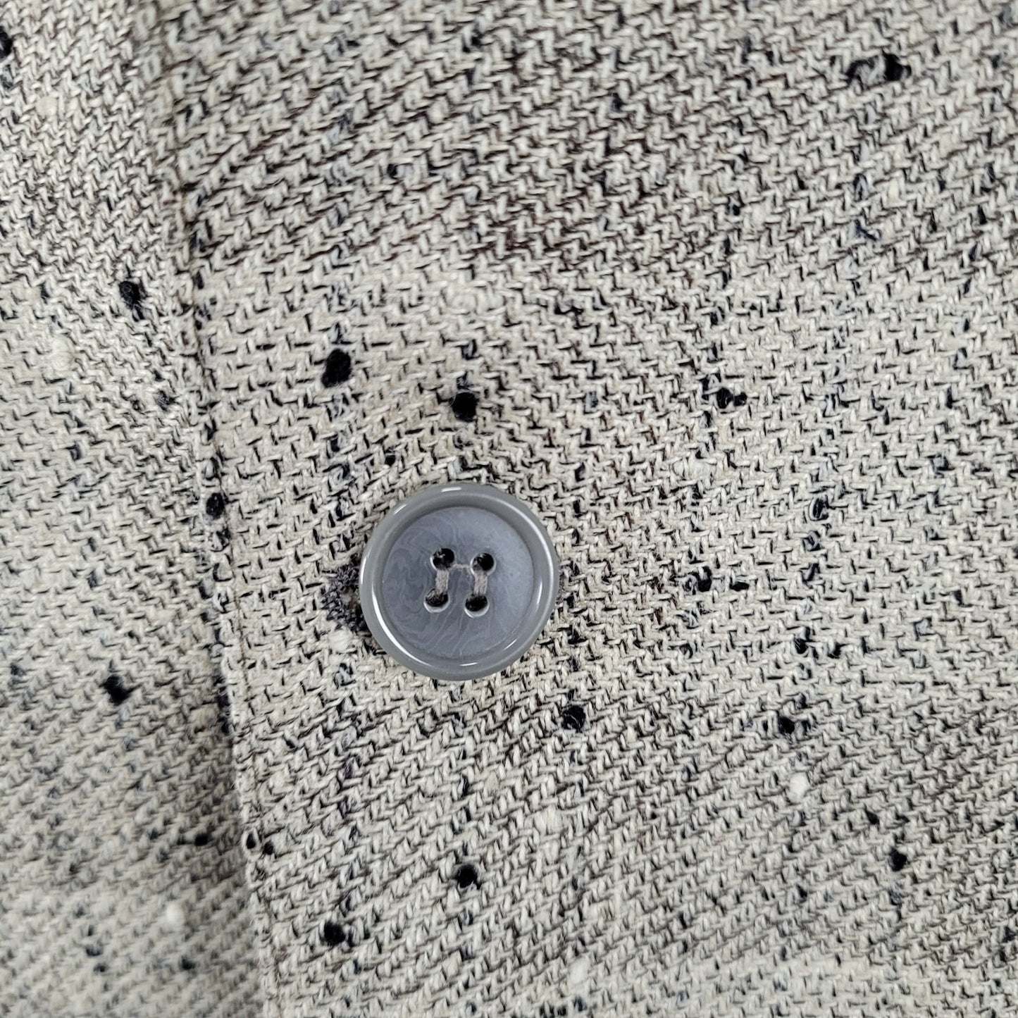 Texitaly Gina Lebole Beige Silk Wool Tweed Blazer Sport Coat Italy Made Size 36