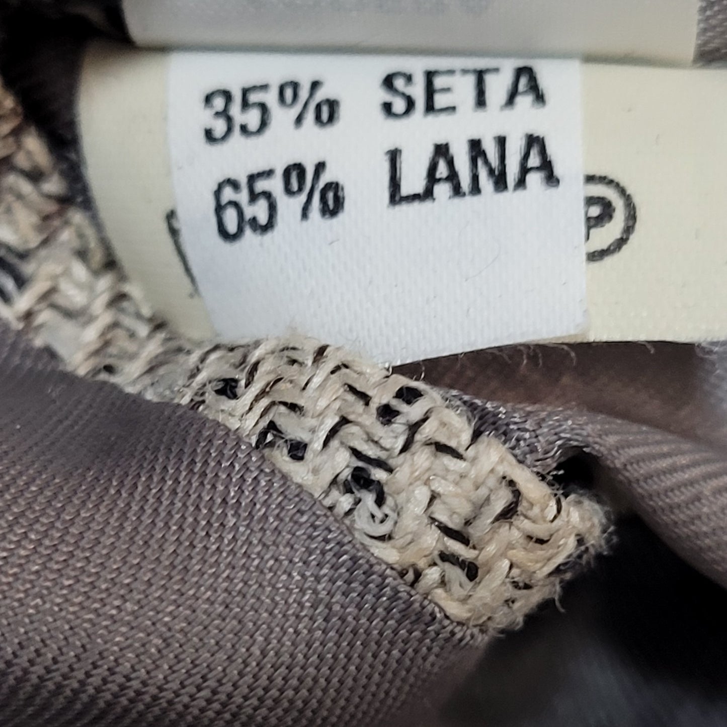 Texitaly Gina Lebole Beige Silk Wool Tweed Blazer Sport Coat Italy Made Size 36