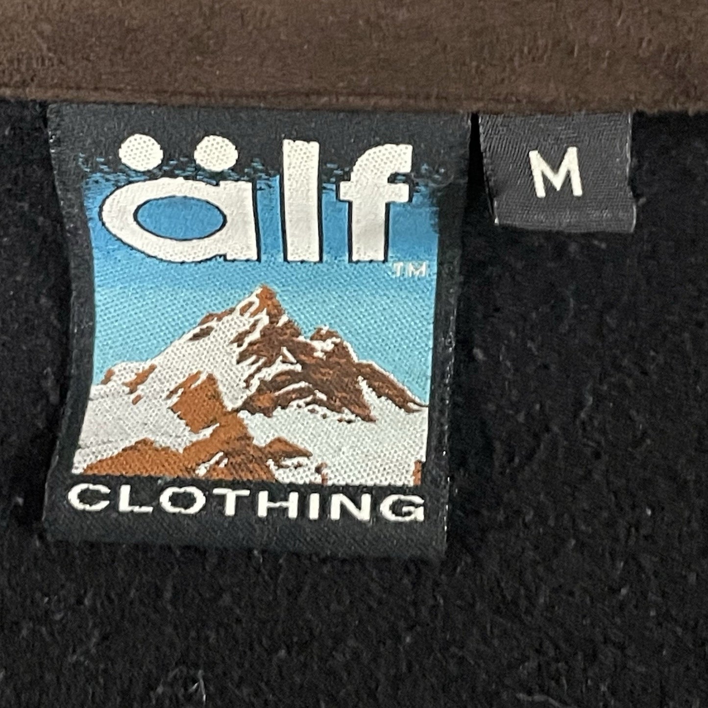 Alf Brown Microsueded Fleece Windproof Full Zipped Collared Jacket Size Medium M