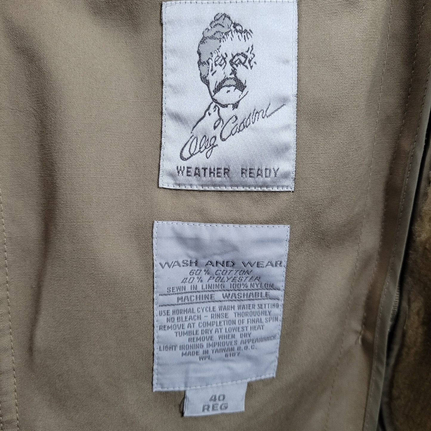Oleg Cassini Tan Weather Ready Removable Faux Fur Lining Belted Trench Coat 40R