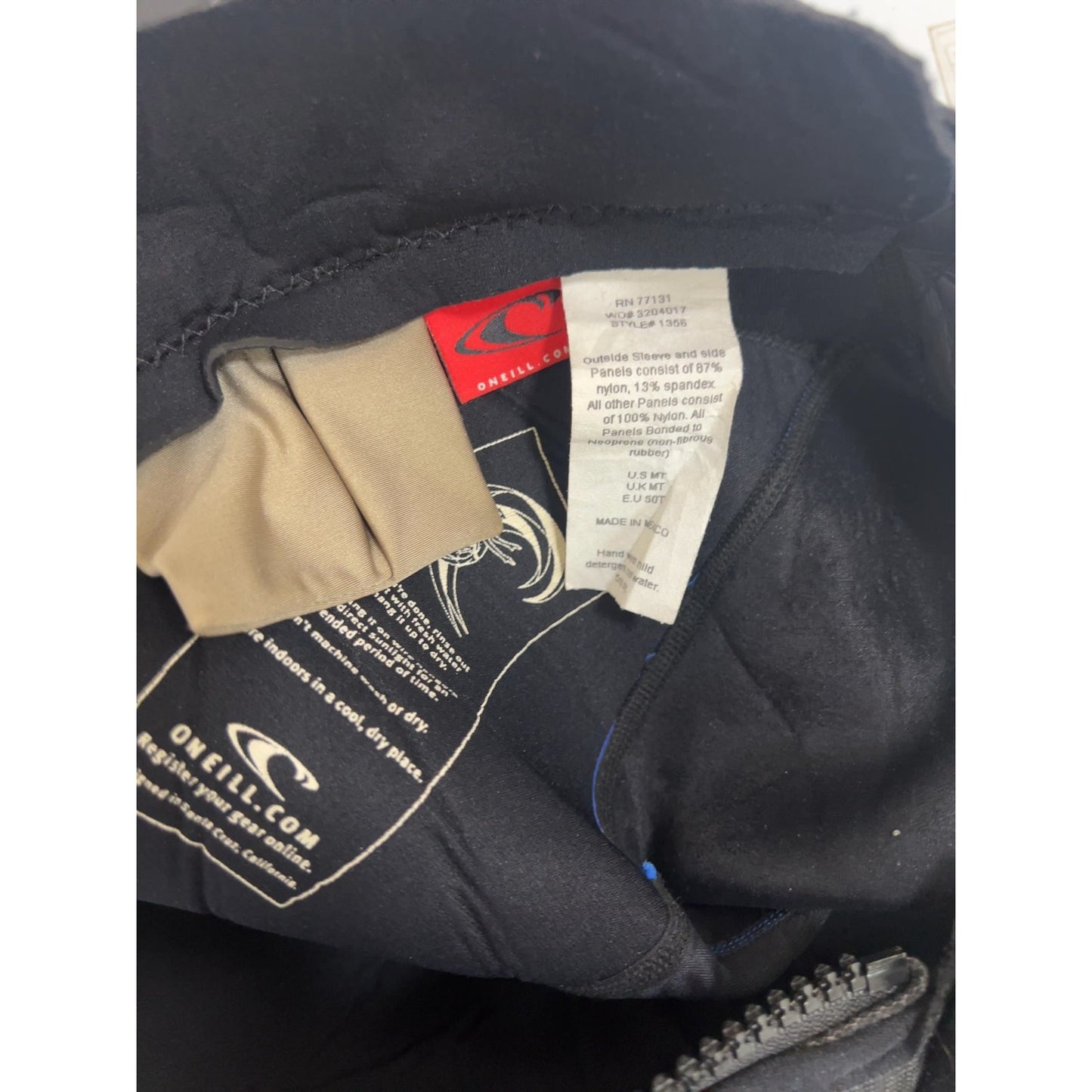 O'Neill Hammer Blue Black 3/2 Ultraflex Back Zip Full Body Wetsuit MT