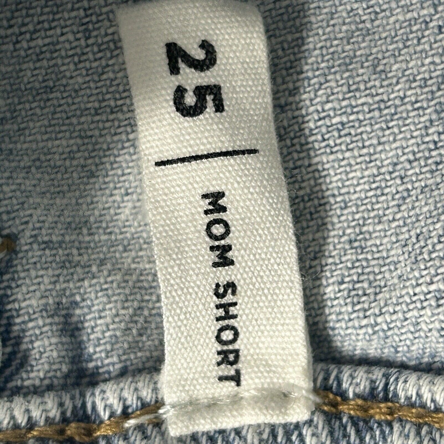 Pacsun Mom Short Light Wash Blue 100% Cotton Distressed Mid Rise Shorts Size 25