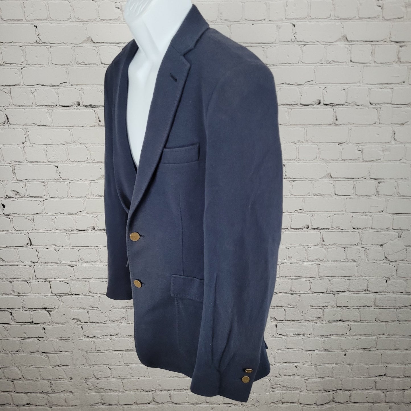 VTG Brooks Brothers Red Fleece Label Navy Blazer Sport Coat Size Medium M