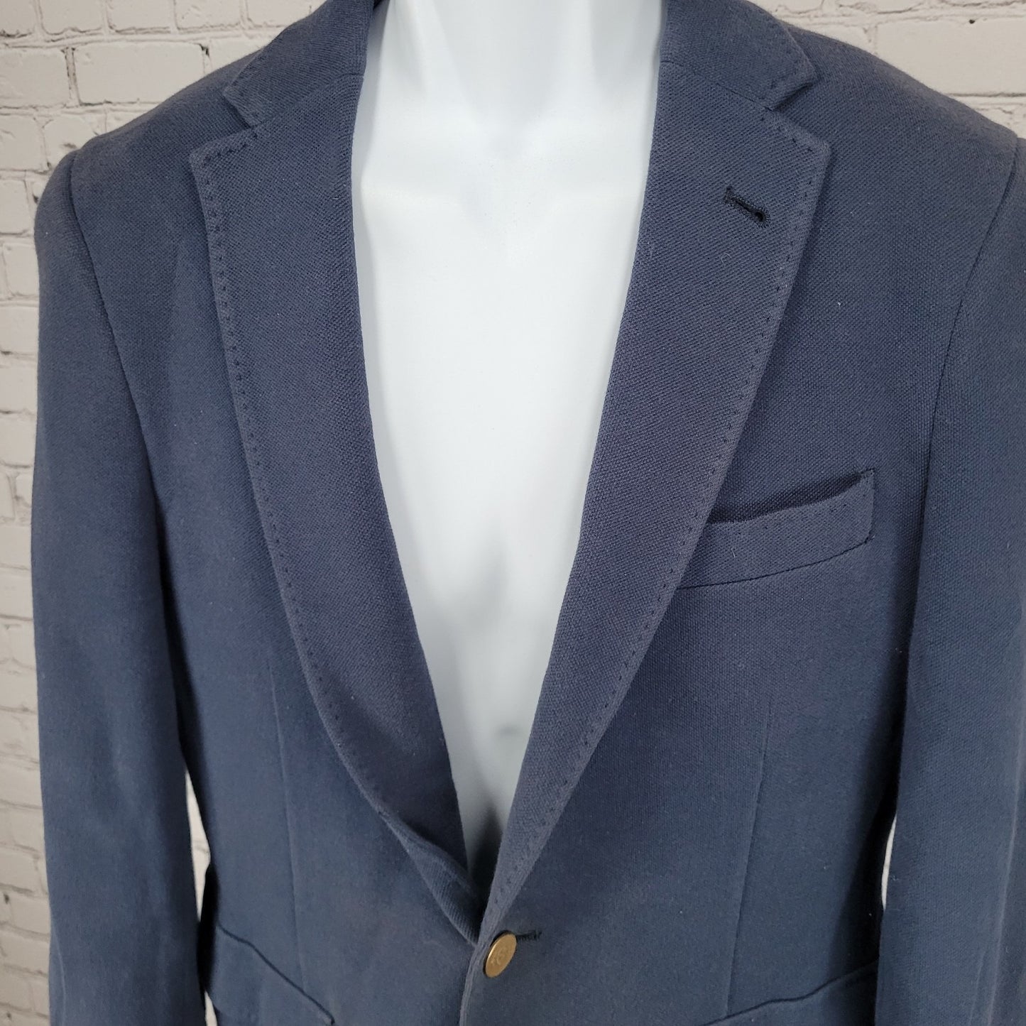VTG Brooks Brothers Red Fleece Label Navy Blazer Sport Coat Size Medium M