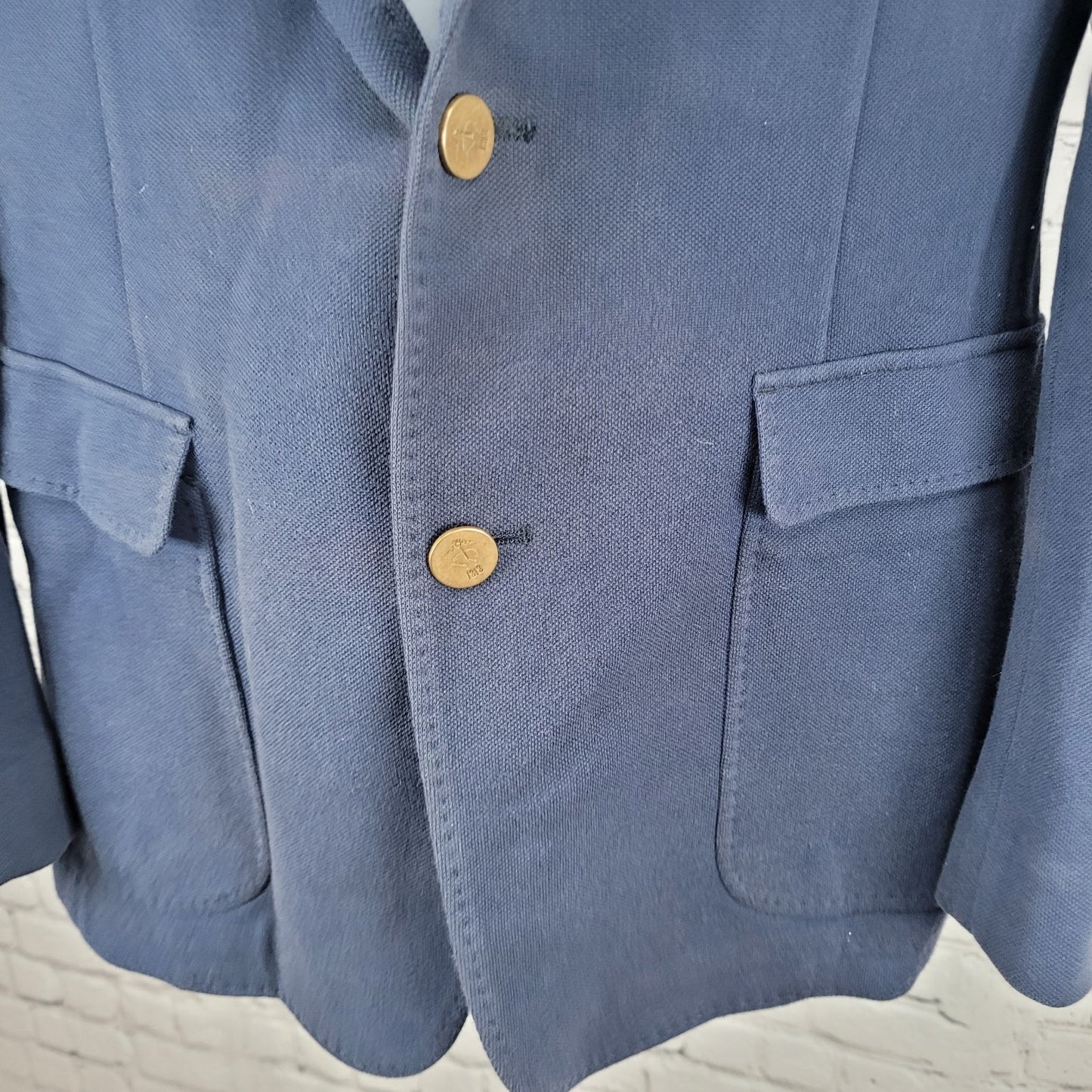 VTG Brooks Brothers Red Fleece Label Navy Blazer Sport Coat Size Medium M