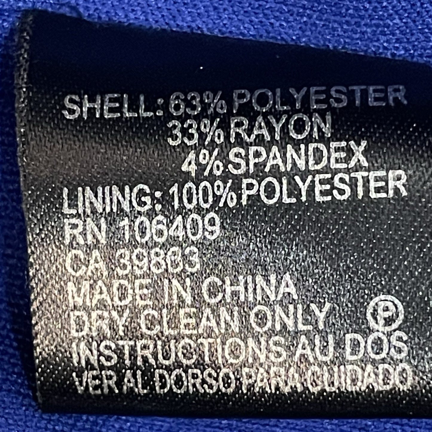 Tahari Arthur S Levine Blue Layered Short Sleeve Zipped Stretch Sheath Dress 12