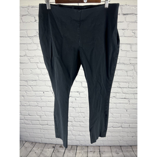 Lauren Ralph Lauren Black Flat Front Side Zip Hi-Rise Tapered Dress Pants 14