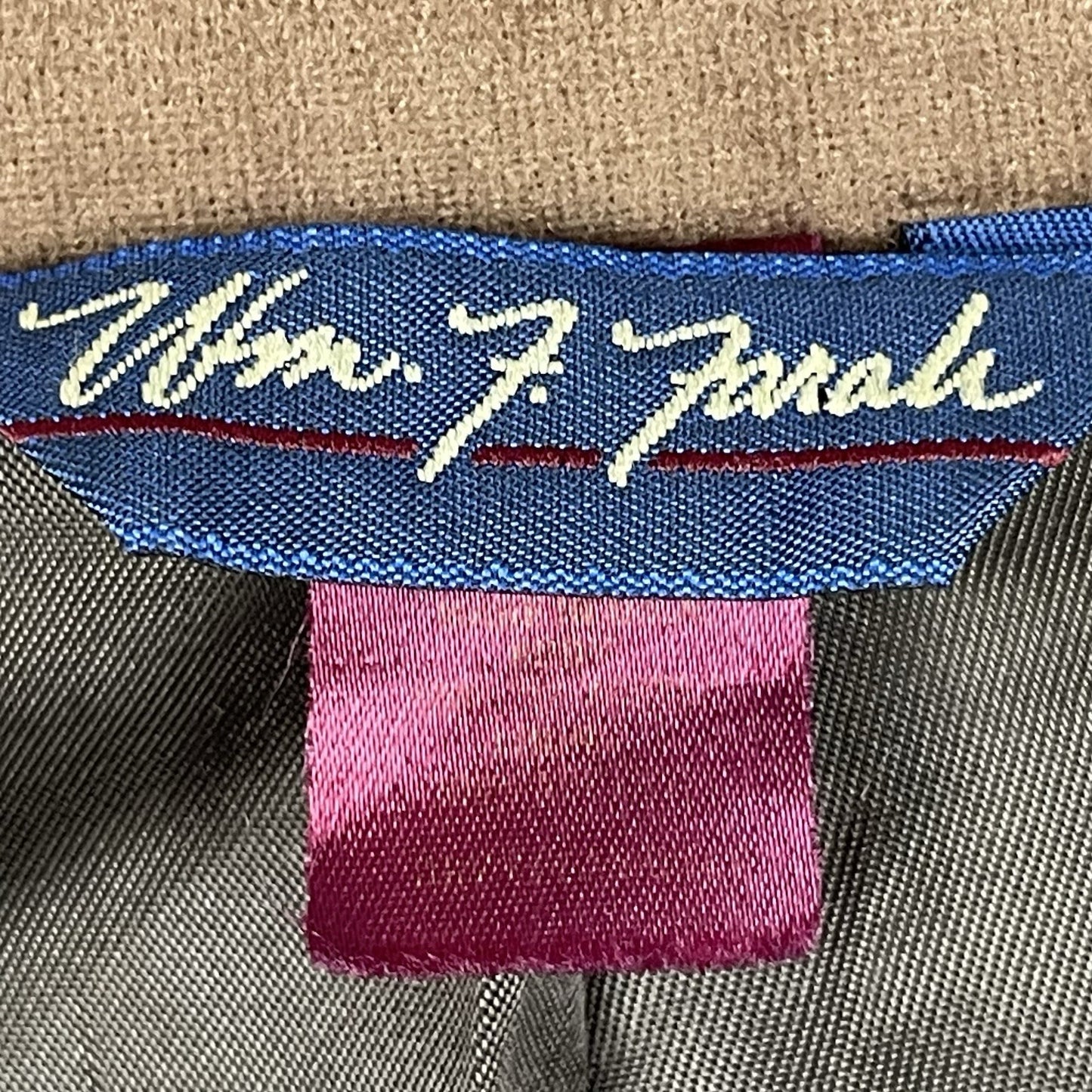 VTG William F Farah Brown 2 Button Vented Blazer Sport Coat USA Made Size 42R