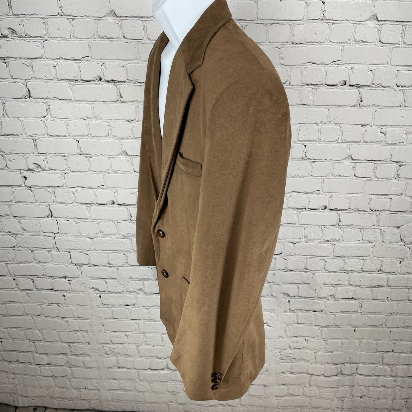 VTG William F Farah Brown 2 Button Vented Blazer Sport Coat USA Made Size 42R