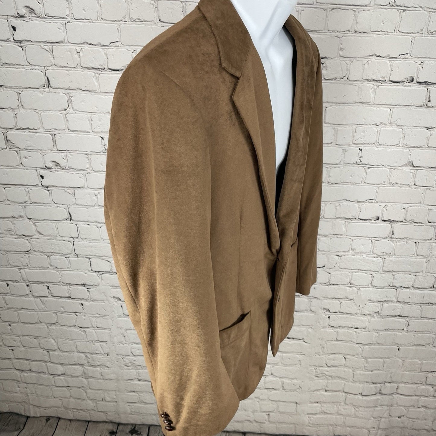 VTG William F Farah Brown 2 Button Vented Blazer Sport Coat USA Made Size 42R