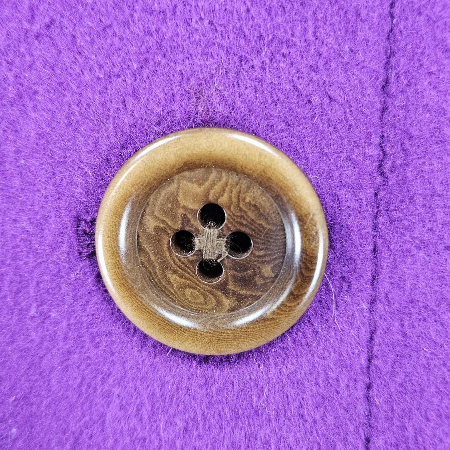 J.Crew Purple 100% Wool Insulated Brown Buttoned Collared Pea Coat Medium M