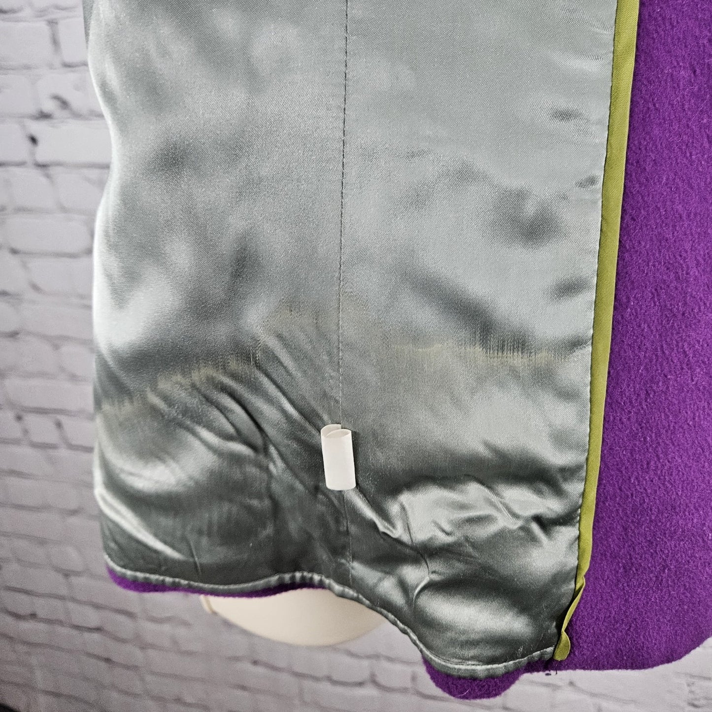 J.Crew Purple 100% Wool Insulated Brown Buttoned Collared Pea Coat Medium M