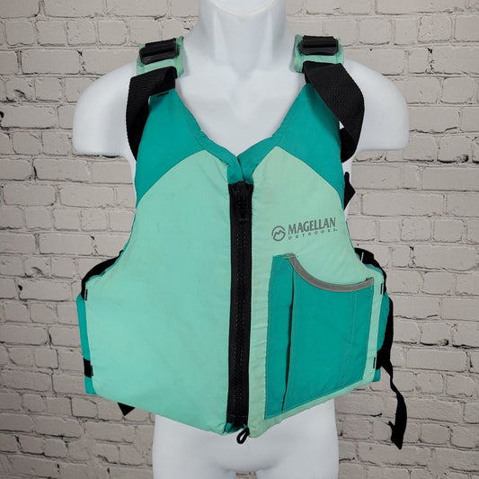Magellan Green Type 3 PFD Adult Universal Paddling Life Vest Jacket 30-52" Chest