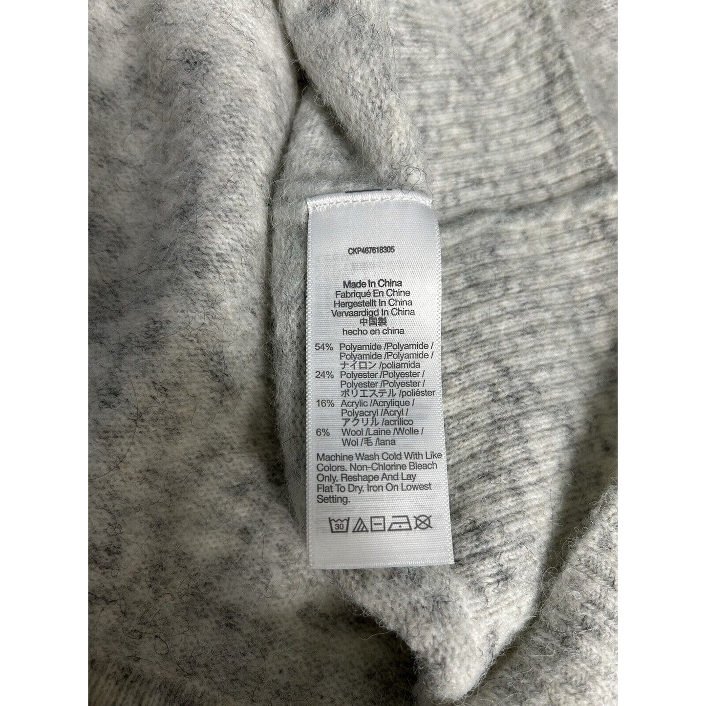 Madewell Light Gray V Neck Pullover Drop Shoulder Knit Sweater XL