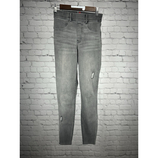 SPANX Gray Acid Wash Elastic Waist Band Skinny Jeans Pants Size XS (22X27)