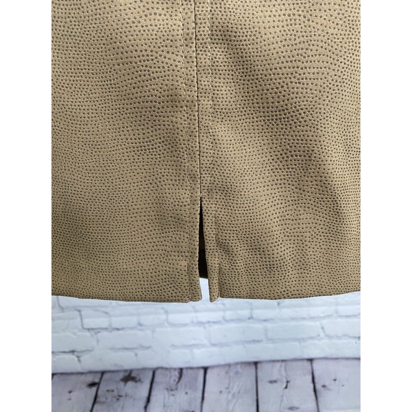 All That Jazz Brown Speckled Back Zip A Line Knee Length Skirt 11/12