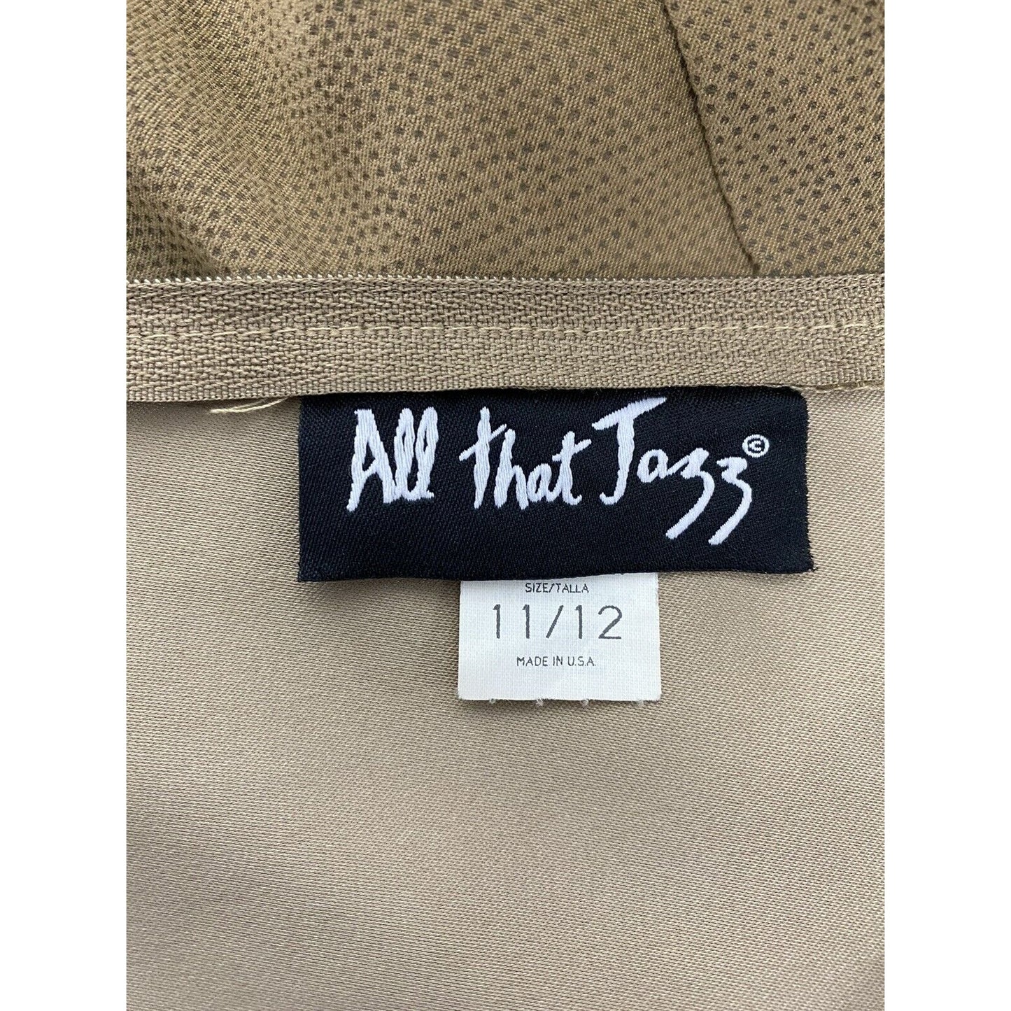 All That Jazz Brown Speckled Back Zip A Line Knee Length Skirt 11/12