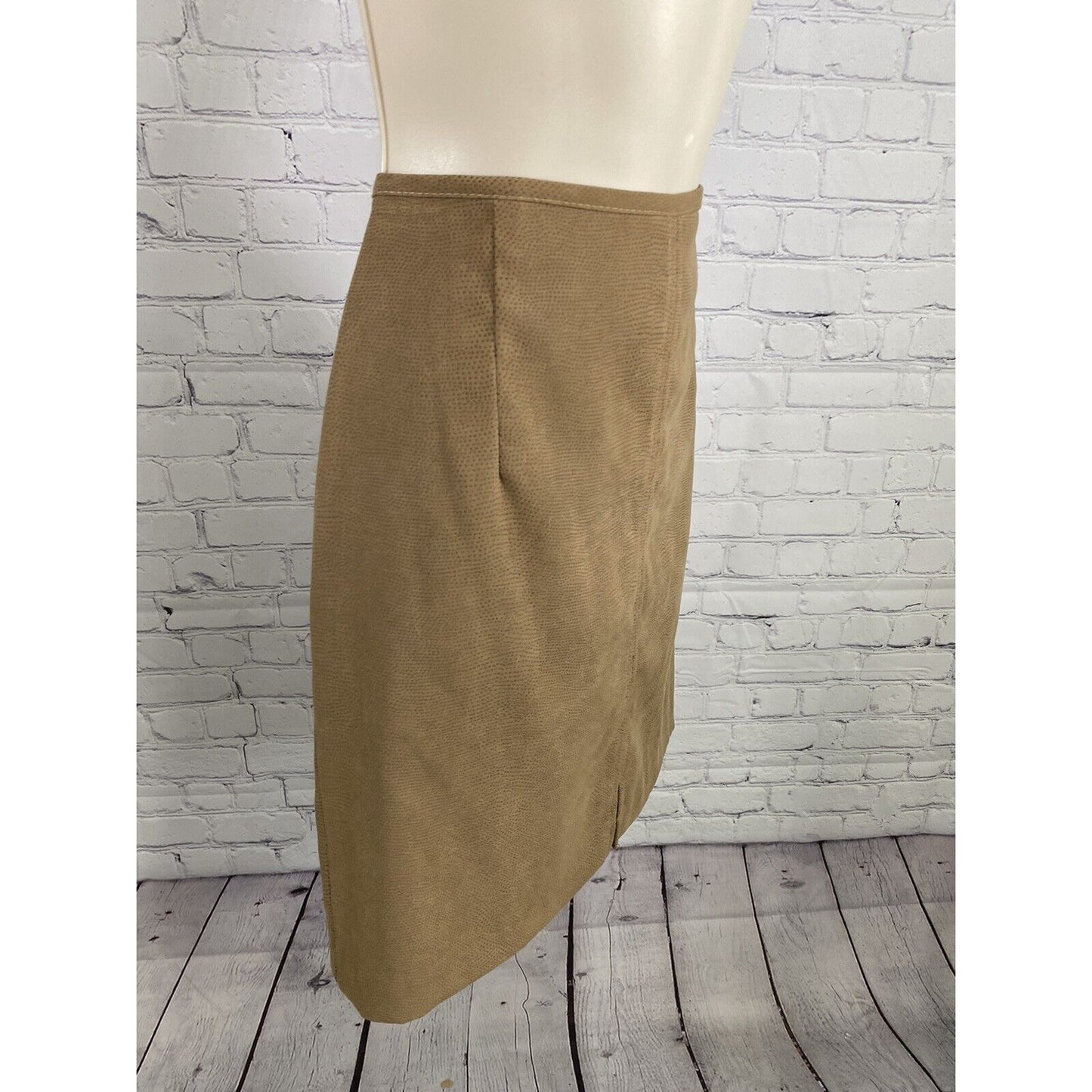 All That Jazz Brown Speckled Back Zip A Line Knee Length Skirt 11/12