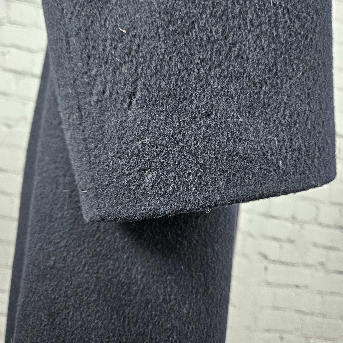 VTG Balmerino Navy Blue 100% Wool Buttoned Collared Lined Over Coat USA Small S