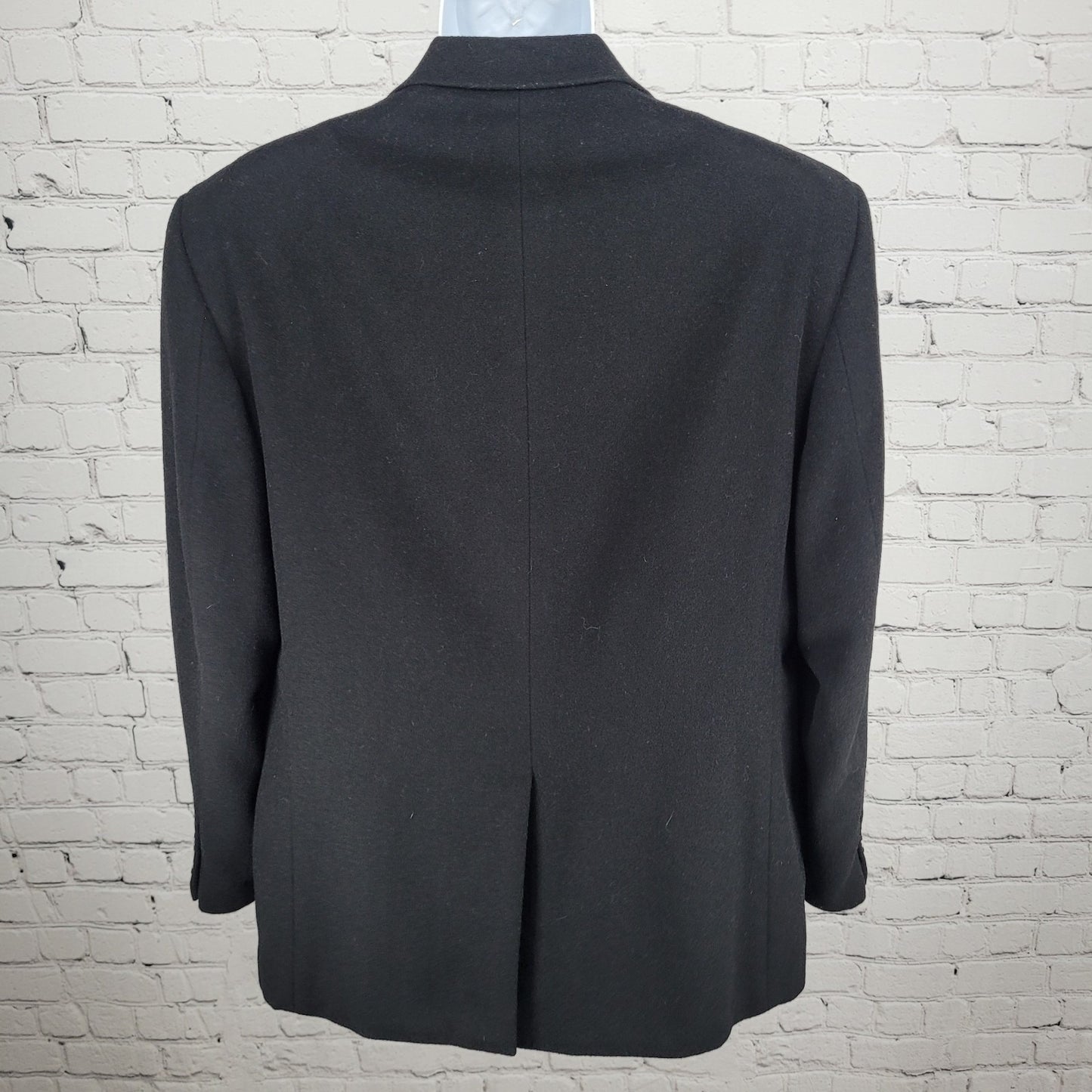 Club Room Black Wool Silk Cashmere 2 Button Vented Notch Blazer Sport Coat 42S