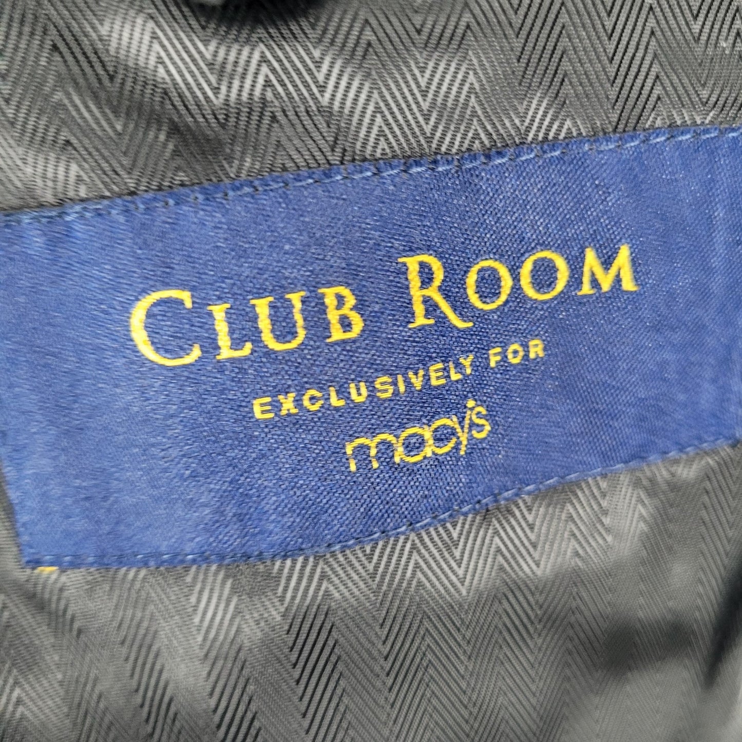 Club Room Black Wool Silk Cashmere 2 Button Vented Notch Blazer Sport Coat 42S