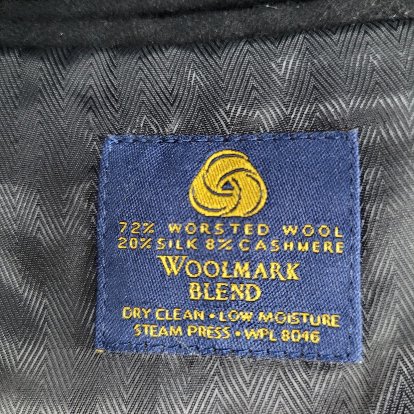 Club Room Black Wool Silk Cashmere 2 Button Vented Notch Blazer Sport Coat 42S