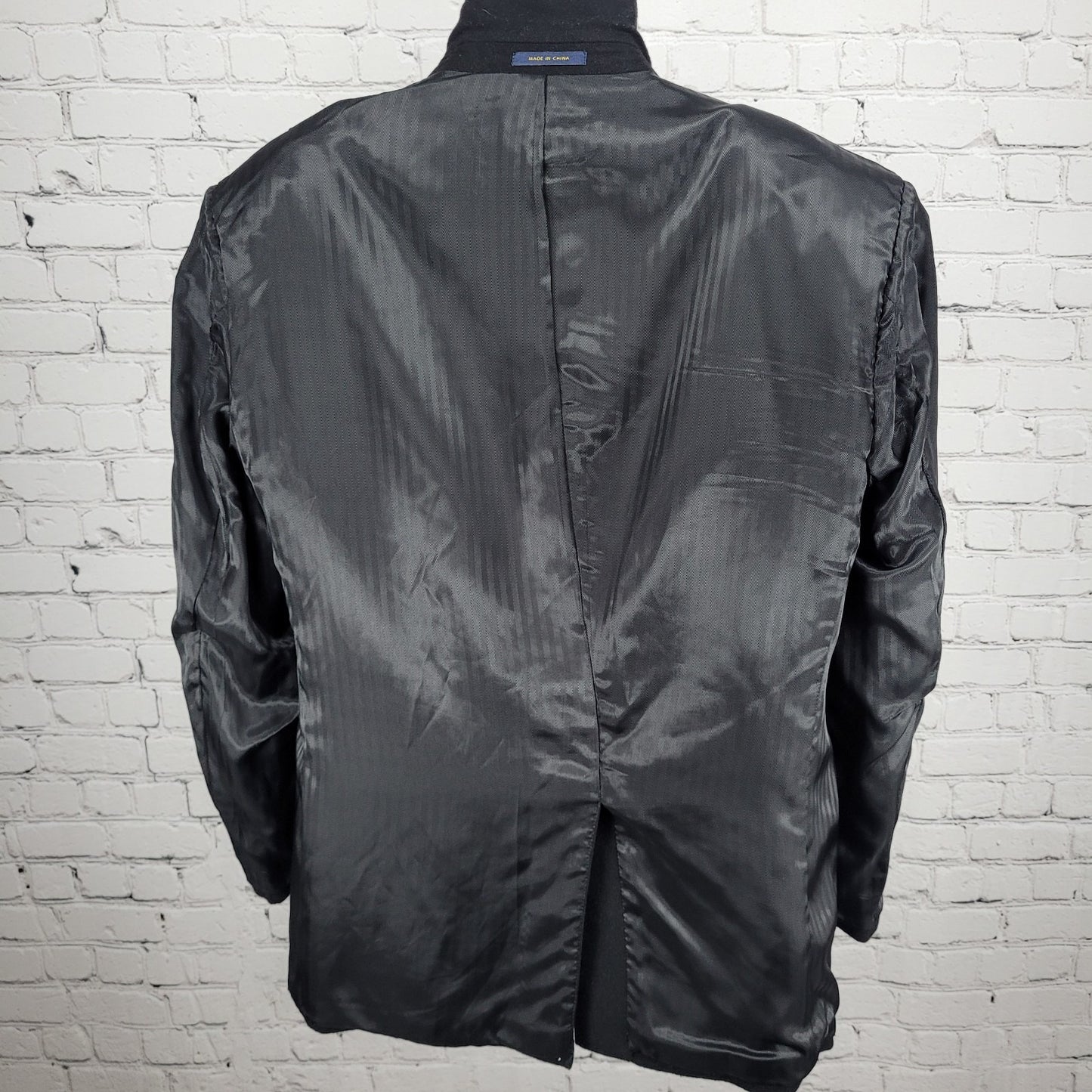 Club Room Black Wool Silk Cashmere 2 Button Vented Notch Blazer Sport Coat 42S