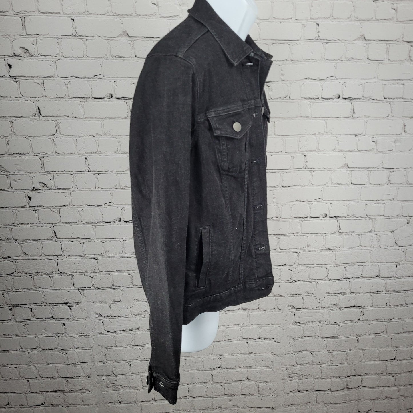 Harry Potter Slytherin Black Denim Stretch Pockets Buttoned Jacket Medium M