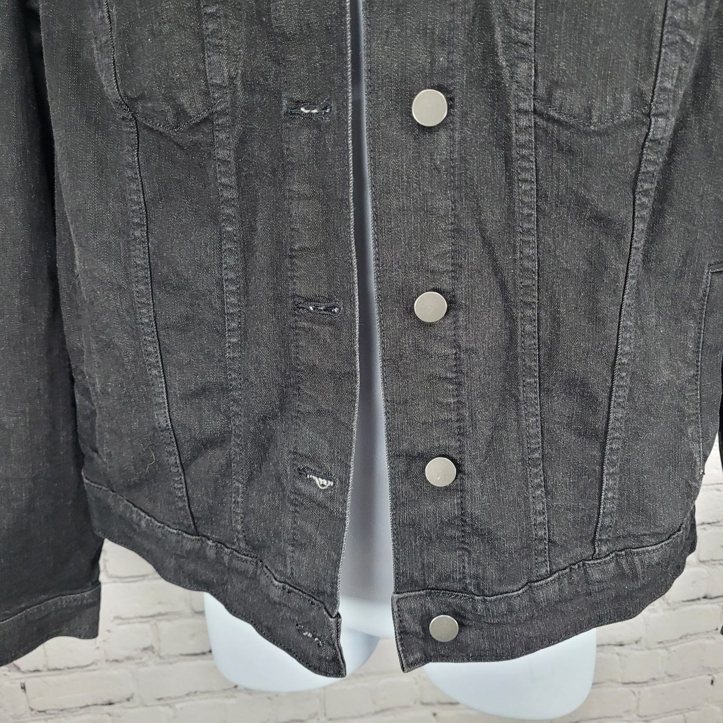 Harry Potter Slytherin Black Denim Stretch Pockets Buttoned Jacket Medium M