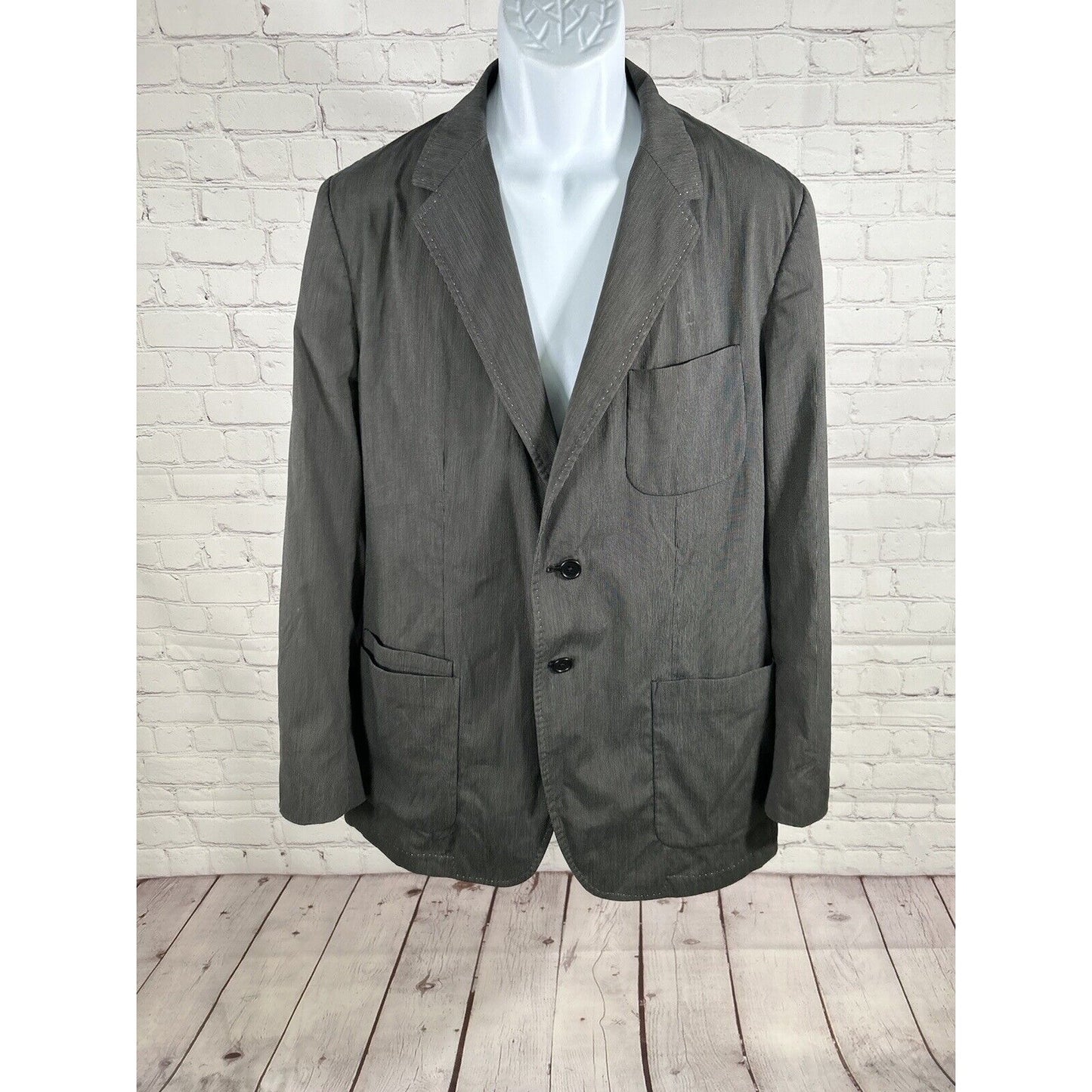 PS Paul Smith Gents Jacket Patch Black White Cotton Blend Blazer Jacket Men’s 42